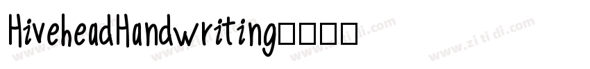 HiveheadHandwriting字体转换