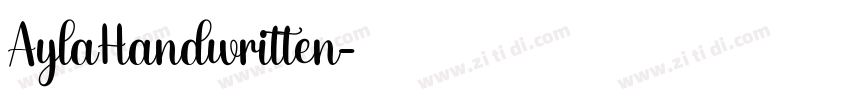 AylaHandwritten字体转换