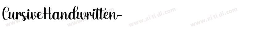 CursiveHandwritten字体转换