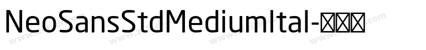 NeoSansStdMediumltal字体转换