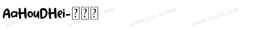 AaHouDHei字体转换
