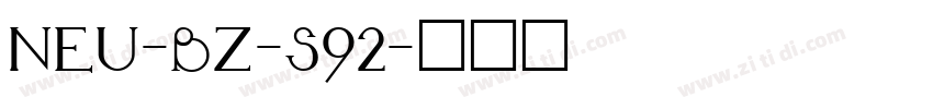 NEU-BZ-S92字体转换