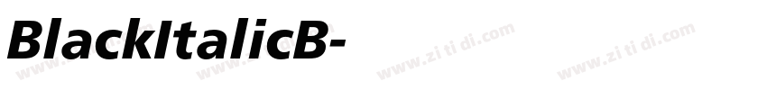 BlackItalicB字体转换