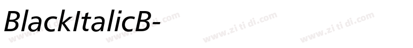 BlackItalicB字体转换