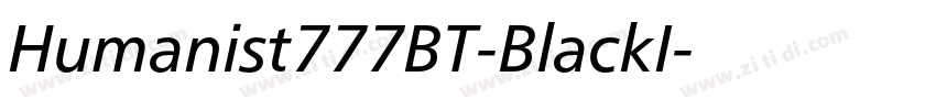 Humanist777BT-BlackI字体转换 Humanist777BT-BlackI字体转换