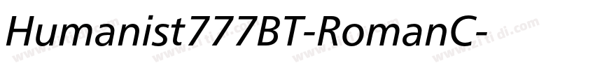 Humanist777BT-RomanC字体转换 Humanist777BT-RomanC字体转换