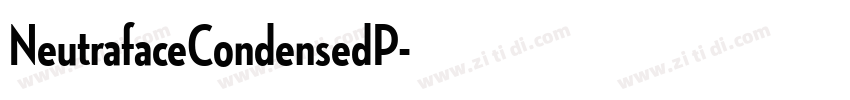 NeutrafaceCondensedP字体转换