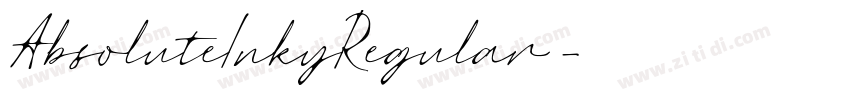 AbsoluteInkyRegular字体转换