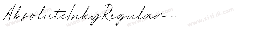 AbsoluteInkyRegular字体转换