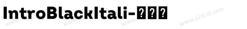 IntroBlackItali字体转换