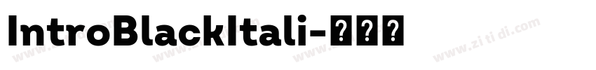 IntroBlackItali字体转换