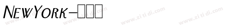 NewYork字体转换