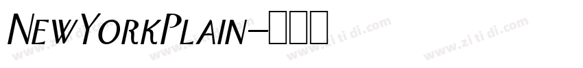 NewYorkPlain字体转换
