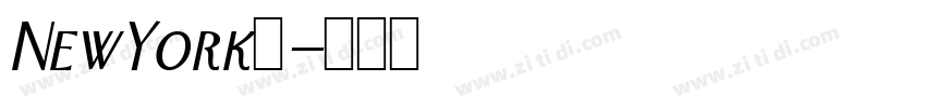 NewYork体字体转换