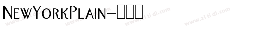 NewYorkPlain字体转换