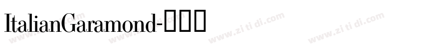 ItalianGaramond字体转换