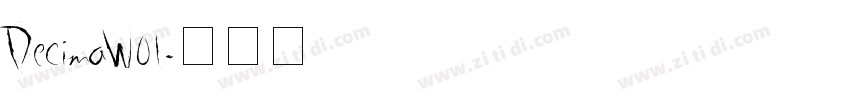 DecimaW01字体转换