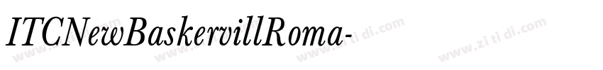 ITCNewBaskervillRoma字体转换