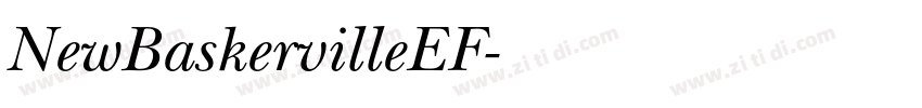 NewBaskervilleEF字体转换