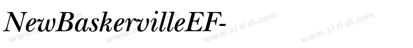 NewBaskervilleEF字体转换