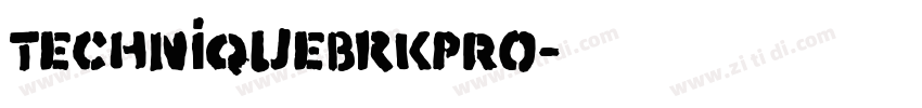 TechniqueBRKPro字体转换