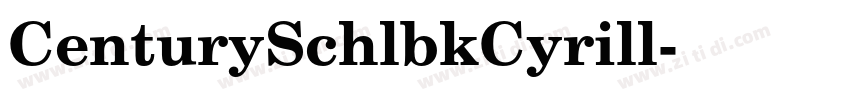 CenturySchlbkCyrill字体转换