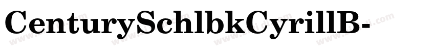 CenturySchlbkCyrillB字体转换