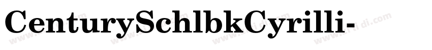 CenturySchlbkCyrilli字体转换