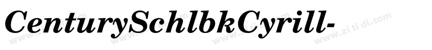 CenturySchlbkCyrill字体转换
