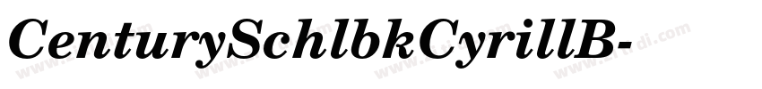 CenturySchlbkCyrillB字体转换 CenturySchlbkCyrillB字体转换