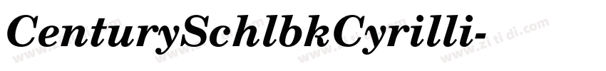 CenturySchlbkCyrilli字体转换