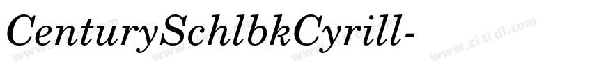 CenturySchlbkCyrill字体转换