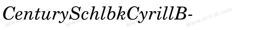 CenturySchlbkCyrillB字体转换