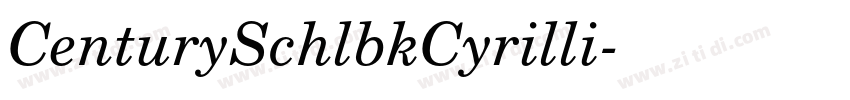 CenturySchlbkCyrilli字体转换