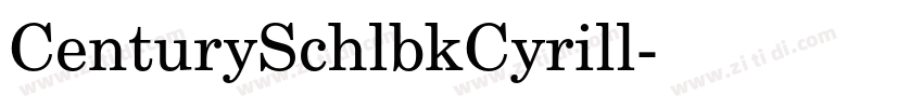 CenturySchlbkCyrill字体转换