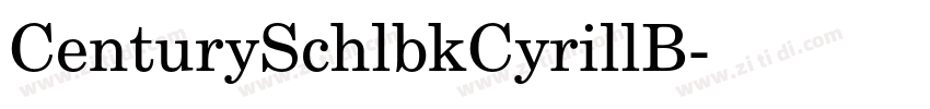 CenturySchlbkCyrillB字体转换