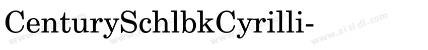 CenturySchlbkCyrilli字体转换