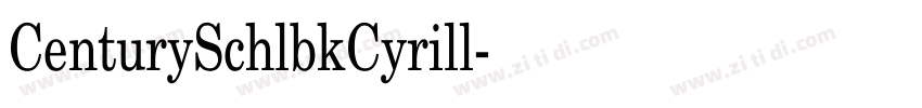 CenturySchlbkCyrill字体转换