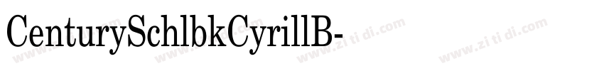 CenturySchlbkCyrillB字体转换