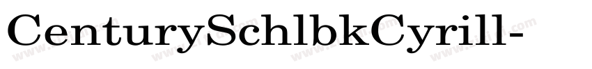 CenturySchlbkCyrill字体转换