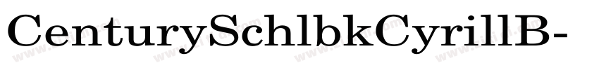 CenturySchlbkCyrillB字体转换