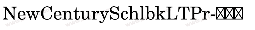 NewCenturySchlbkLTPr字体转换