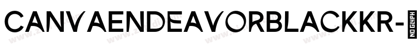 CanvaEndeavorBlackKR字体转换