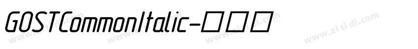 GOSTCommonItalic字体转换