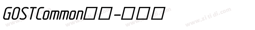 GOSTCommon字体字体转换