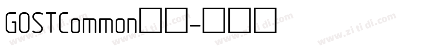 GOSTCommon字体字体转换