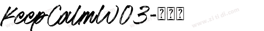 KeepCalmW03字体转换
