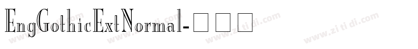 EngGothicExtNormal字体转换
