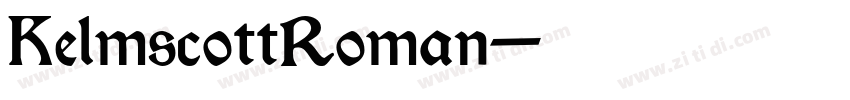 KelmscottRoman字体转换