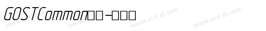 GOSTCommon字体字体转换